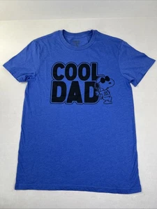 Peanuts "Cool Dad" Joe Cool Snoopy T-Shirt Men's M Blue Hybrid Apparel - Picture 1 of 7