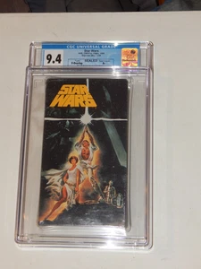 Star Wars: A New Hope VHS (1977/90) CGC Graded 9.4 A+ Factory Sealed - Picture 1 of 5