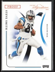 2004 Playoff Prime Signatures Bronze Proofs #/50 Steve Smith #12 Panthers - Picture 1 of 2