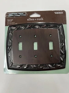 Allen Roth Eastview Triple Toggle Wandplatte Bronze mit Ölschliff 0364633 - Bild 1 von 1