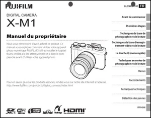 FujiFilm FinePix X-M1 Digital Camera Owner's  Manual French Language - Picture 1 of 1