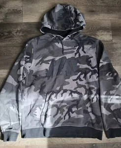 Nike Mens Camouflage Camo Pullover Hoodie Jacket Spellout Gray Size Large - Picture 1 of 8