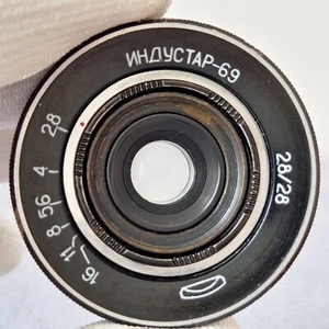 Industar- 69 Soviet wide-angle lens 28 mm f 2,8 Mount M39 L39 - Picture 1 of 13