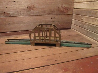 Vintage RARE 1920's Metal Bridge Scenic Landscaping Train Layout - Image 1 of 4