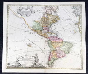 1720 Johannes Baptist Homann große antike Karte von Amerika - Bild 1 von 4