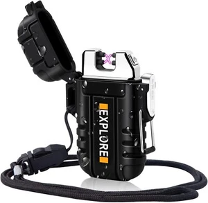 Arc Lighter Outdoor Dual Plasma Arc Lighter USB Rechargeable Electric Lighters - Picture 1 of 14
