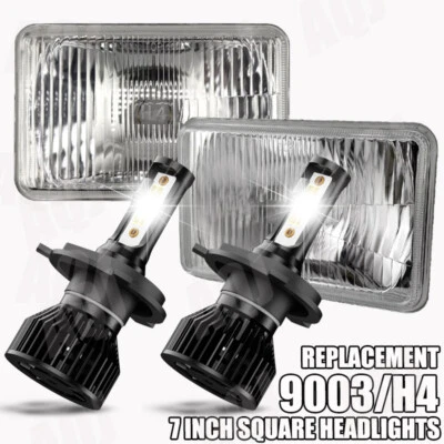 Par de faros LED Hi Lo Beam-DRL para camioneta Ford F150 F-150 1976-1986 7x6 5x7" Foto 1 de 4