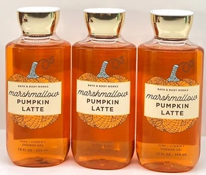 3 Marshmallow Pumpkin Latte Shower Gel Bath & Body Works 10 fl oz - Picture 1 of 1