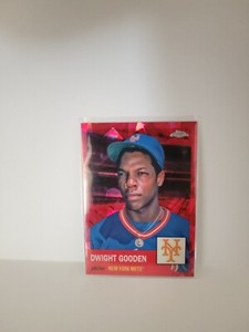 2022 Topps Chrome Platinum Anniversary Dwight Gooden Red Atomic Refractor 39/100