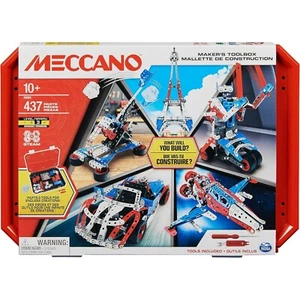 Meccano Maker's Toolbox 437 Parts STEAM Toy Build Robot Car Tower Age 10+ 23201 - Picture 1 of 6