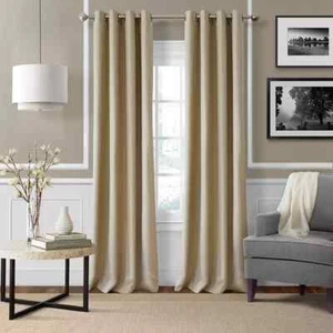 Elrene P2628 Essex Linen Blend Grommet Top Window Curtain Panel 50x95 in - Picture 1 of 4