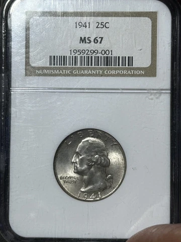 1941 P Washington Quarter NGC MS-67  NGC price guide $300 rare at this grade Cover
