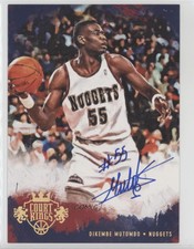 2013-14 Panini Court Kings Box Topper 5x7 Auto Dikembe Mutombo #5 Auto HOF