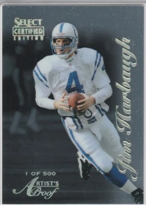 JIM HARBAUGH 1996 Select Certified RARE ARTIST's PROOF 1 of 500 Football Card - Image 1 of 2