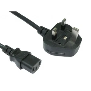 50cm - 15m Long IEC Kettle Lead Power Cable 3 Pin UK Plug PC Monitor TV C13 Cord - Picture 1 of 3