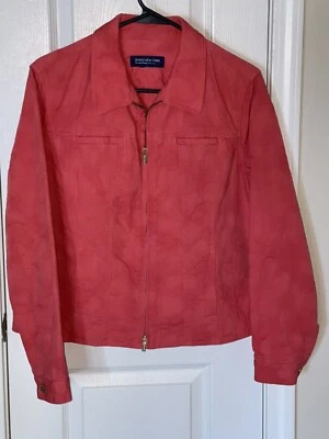 Chaqueta Jean Jones New York Signature Petite Coral Pequeña Diseño Floral 4 Bolsillos Foto 1 de 4