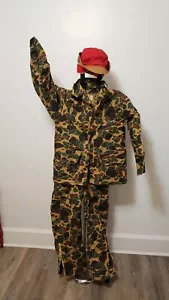 Vtg SafTBak Camo Hunting Jacket Pant Suit outfit set NOS ideal hat costume - Picture 1 of 10