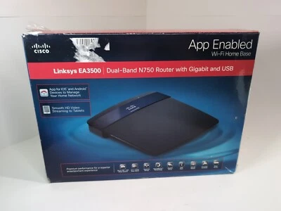 Linksys EA3500 Dual-Band N750 Router with Gigabit And USB - Image 1 of 3