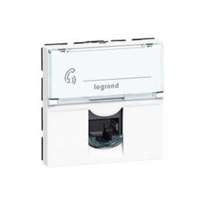 Prise RJ45 catégorie6 FTP Mosaic 2 modules - blanc - Afbeelding 1 van 1