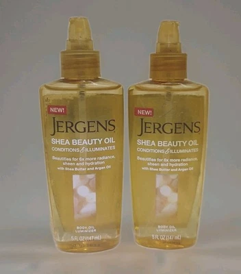 Aceite de belleza de karité 2-Jergens, luminizador de aceite corporal, 5 fl oz descontinuado, karité jergens Foto 1 de 2