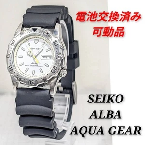 Reloj Hombre Seiko ALBA AQUA GEAR C-05 Correa Batería Reemplazada, Funciona - Imagen 1 de 10