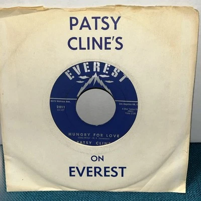 NM- Patsy Cline Hungry For Love / Then You'll Know 45 Everest Picture Sleeve ‘62 - Image 1 of 3