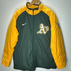 Nike Men’s Oakland Athletics A’s On Field Dugout Jacket Size XL Great Condition - Picture 1 of 16