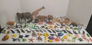 Huge lot of 100+ Plastic & Rubber Animals Jungle Domestic Amphibians Bugs - Picture 1 of 20