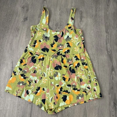 Mameluco floral de algodón orgánico Ivy Martini talla L verde Known Supply para mujer Foto 1 de 4