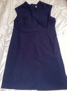 MM. Vestido Vaina Lafleur Shirley Sin Mangas Azul Marino Oscuro Talla +1 Elástico Usado en Excelente Condición - Imagen 1 de 16