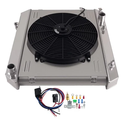 Radiador de 3 filas para camioneta Chevrolet K10 K20 1963-1966 CU284 AT flujo descendente aluminio Foto 1 de 4