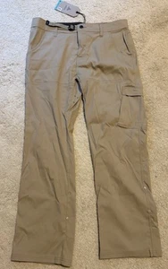 Prana Stretch Zion Slim Pants Men's 34x30 Sandbar Beige Hiking NWT - Picture 1 of 10