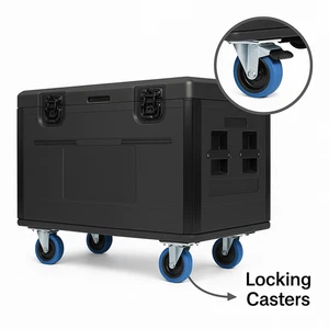 stackable trunk with wheel 44x22x24" DJ flight case For Shipment audio equipment - Picture 1 of 11