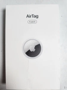 Apple AirTag Bluetooth Tracker 4 Pack - Silver - Photo 1 sur 2