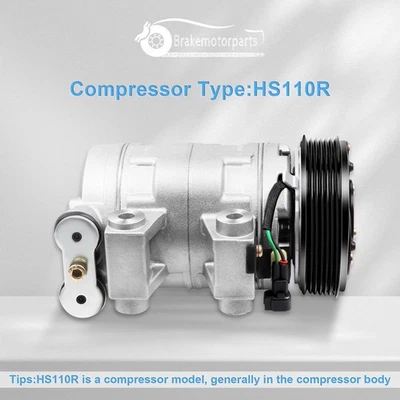 A/C AC Compressor W/Clutch Fit For 06-09 Chevrolet Equinox Pontiac Torrent 3.4L - Image 1 of 4