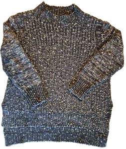 Jones New York Sport Gray Ribbed Mock Neck Pullover Comfy Sweater Women's Large - Picture 1 of 4