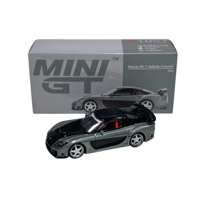 Modellino Auto Mini GT 1/64 Mazda RX-7 Veilside Fortune7 Grey - Immagine 1 di 4