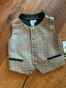 Kidstracht Isar Trachten Trachtenweste Stoffweste Gilet  Weste Gr. 68 - 176 - Bild 1 von 3
