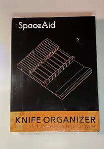 Spaceaid Bamboo Knife Organizer, Knife Holder for Kitchen Drawer - Picture 1 of 3