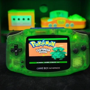 Clear Green Game Boy Advance GBA Console with iPS V5 Backlight Backlit LCD MOD - Picture 1 of 4