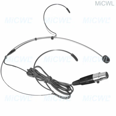 black wireless headset microphone for Shure beltpack transmitter mini 4pin xlr - Image 1 of 2