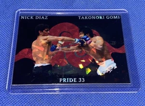 Tarjeta coleccionable Nick Diaz Takanori Gomi Pride FC Custom Pride 33 Holofoil - Imagen 1 de 4