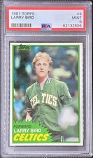 1981 Topps Larry Bird #4 PSA 9 MINT RARE 1st Solo Card