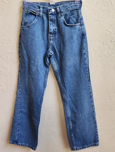 Wrangler Jeans Boys Size 14 Slim Blue Cotton Straight Leg Adjustable Waist - Picture 1 of 12