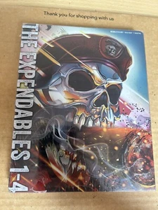 EXPENDABLES 1-4 WALMART EXCLUSIVE 4K UHD BLURAY STEELBOOK NEW & SEALED Stallone - Picture 1 of 4