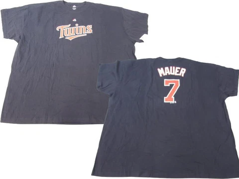 NEW Minnesota Twins #7 Joe Mauer Mens Size 6XL Majestic Shirt Cover