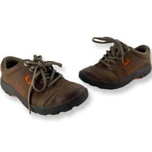 Keen Brown Leather Austin II Lace Up Low Top Big Kids Casual Shoe Size 4 - Picture 1 of 10