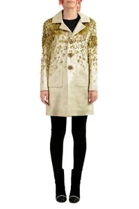 Dsquared2 Women's Embellished Sparkle Button Down Trench Coat US S IT 40 - Picture 1 of 6