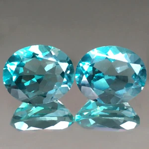 7.85cts 11x9mm Oval Pair Green Natural Fluorite Loose Genuine Gemstones - Picture 1 of 3