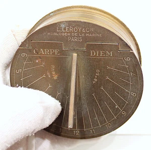 L. Leroy & Cie Paris Antique brass sun clock extremely rare - Picture 1 of 10